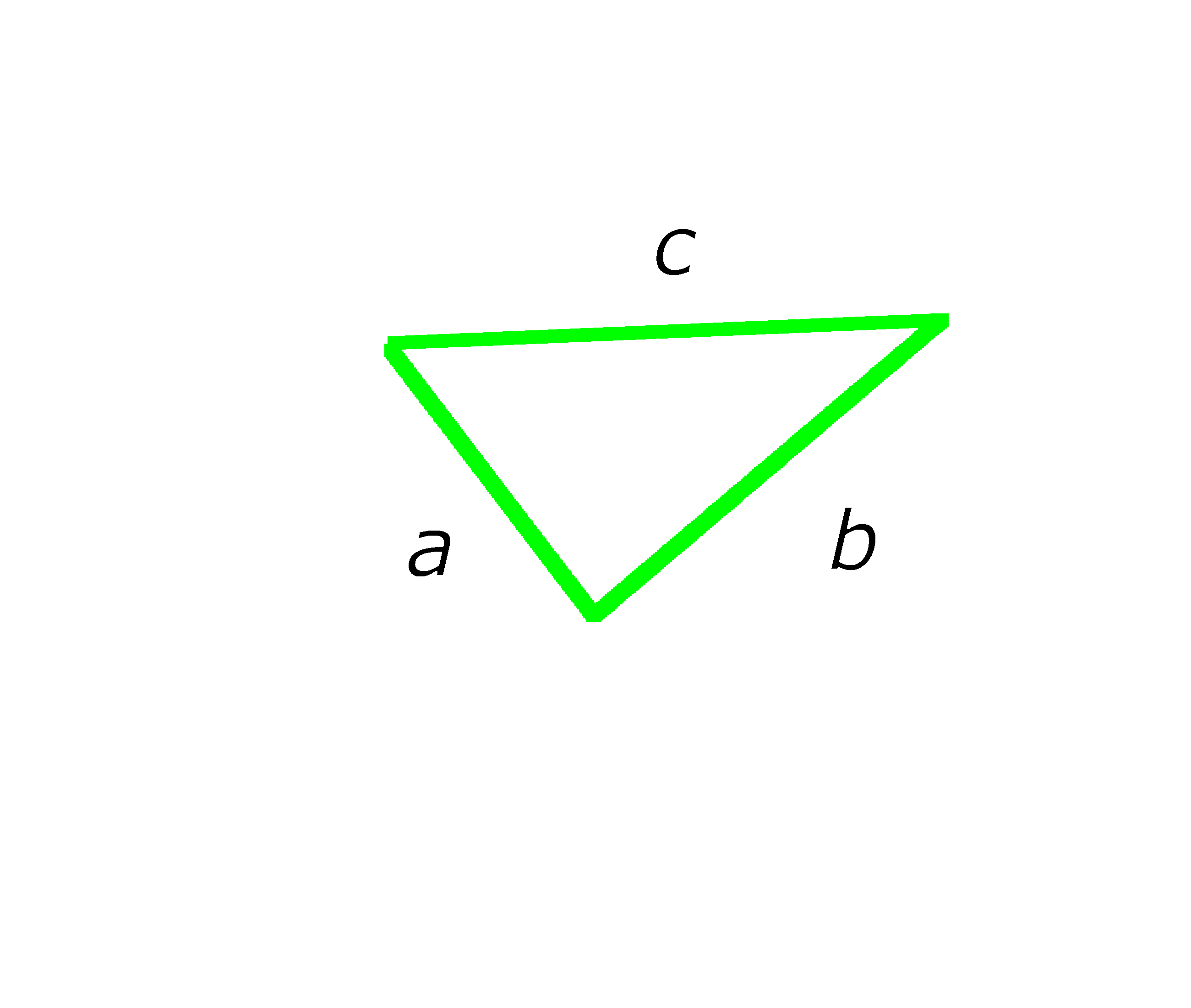 drawing of a triangle abc